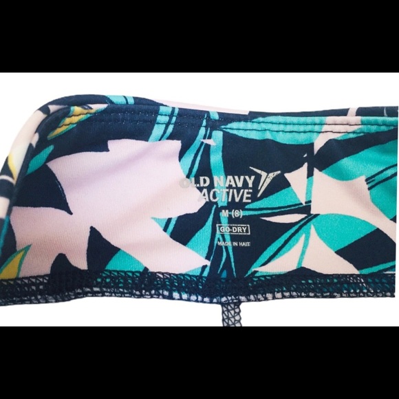 OLD NAVY Palm Floral Leggings With Elastic Waist Pink Girls Size 8Y - Picture 7 of 9